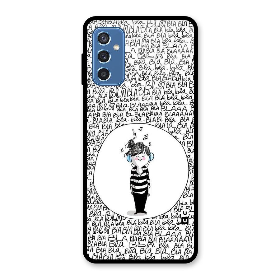Music And Bla Bla Glass Back Case for Galaxy M52 5G