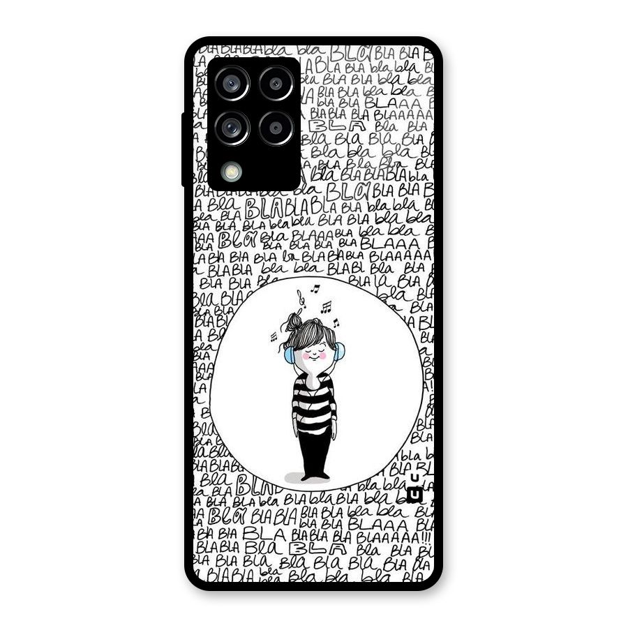 Music And Bla Bla Glass Back Case for Galaxy M53 5G