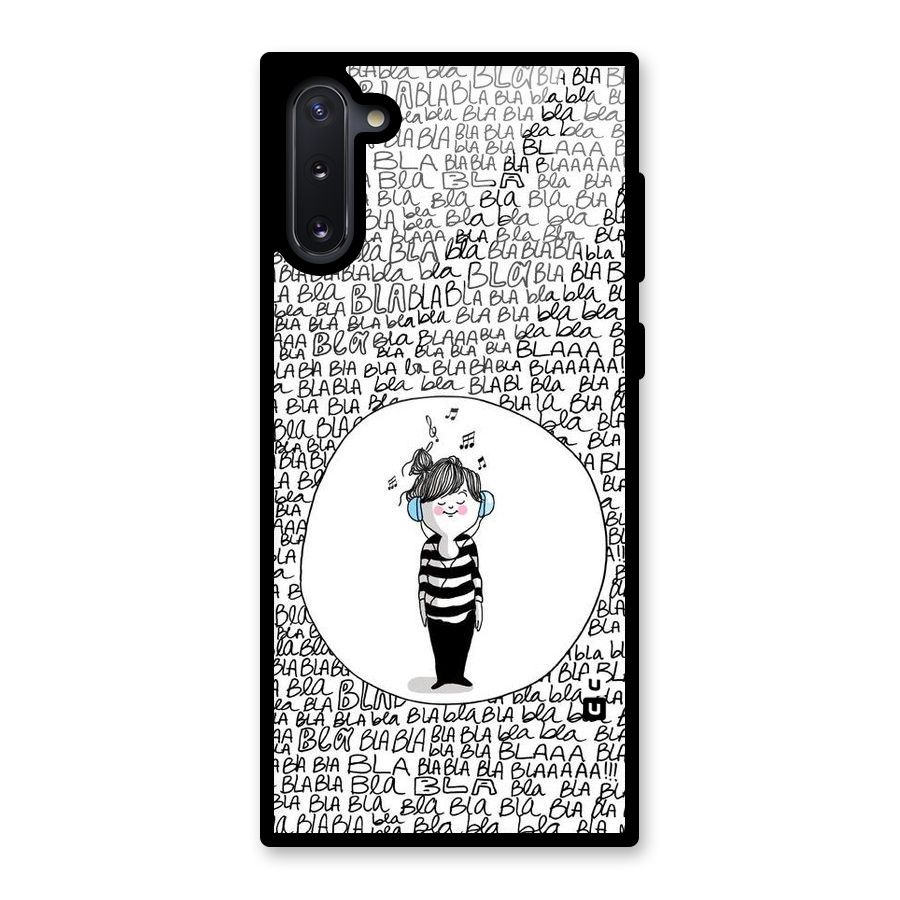 Music And Bla Bla Glass Back Case for Galaxy Note 10
