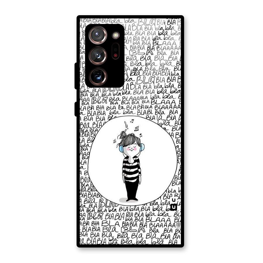 Music And Bla Bla Glass Back Case for Galaxy Note 20 Ultra
