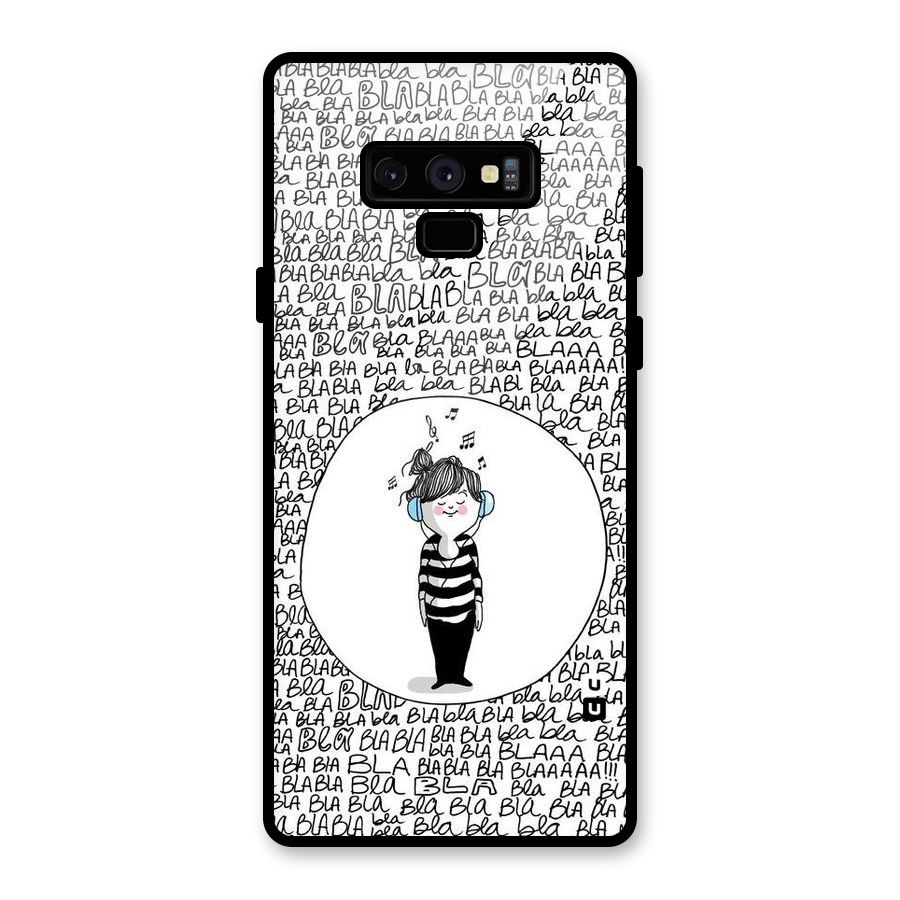 Music And Bla Bla Glass Back Case for Galaxy Note 9