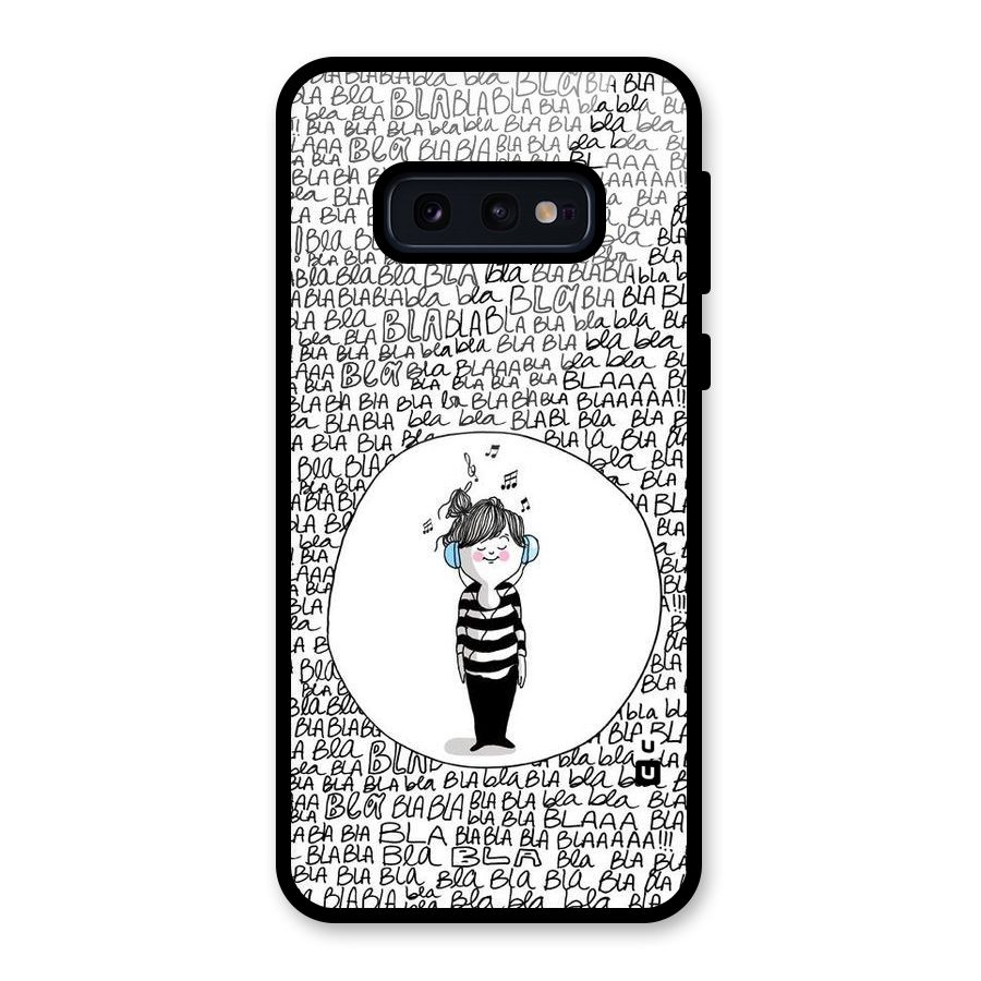 Music And Bla Bla Glass Back Case for Galaxy S10e