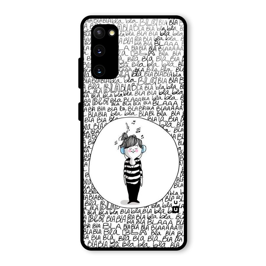 Music And Bla Bla Glass Back Case for Galaxy S20 FE