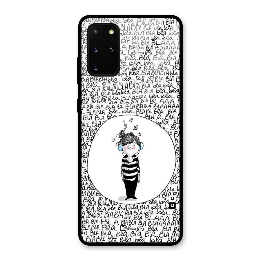 Music And Bla Bla Glass Back Case for Galaxy S20 Plus