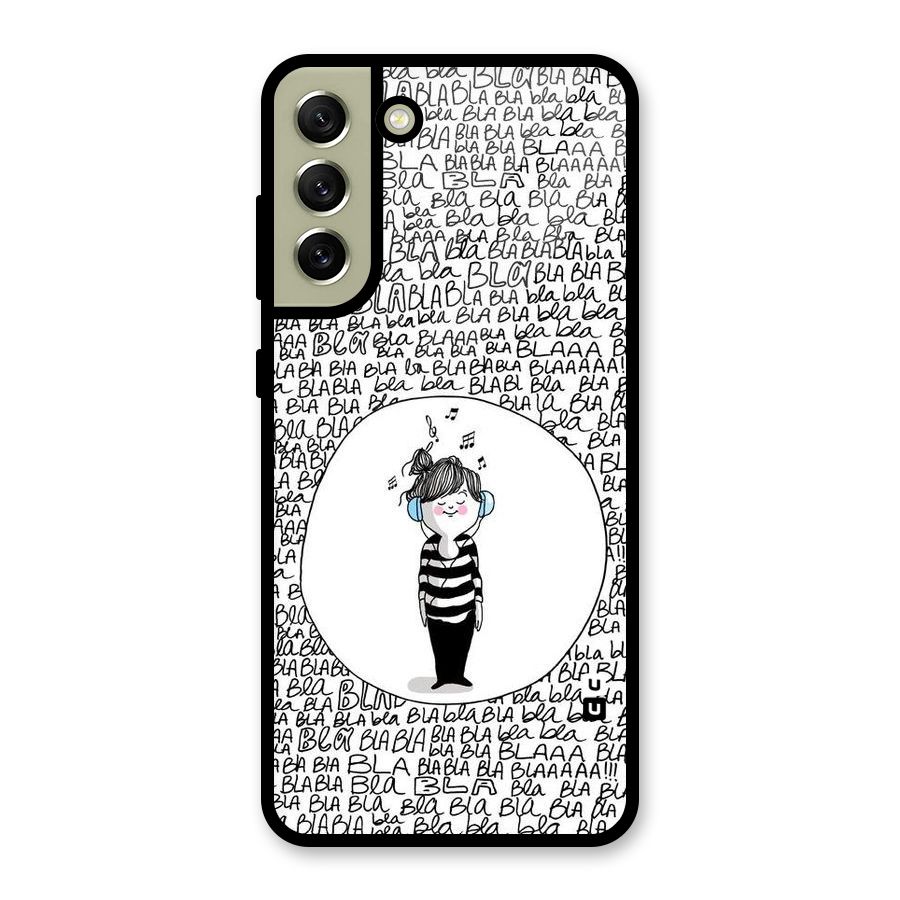 Music And Bla Bla Glass Back Case for Galaxy S21 FE 5G