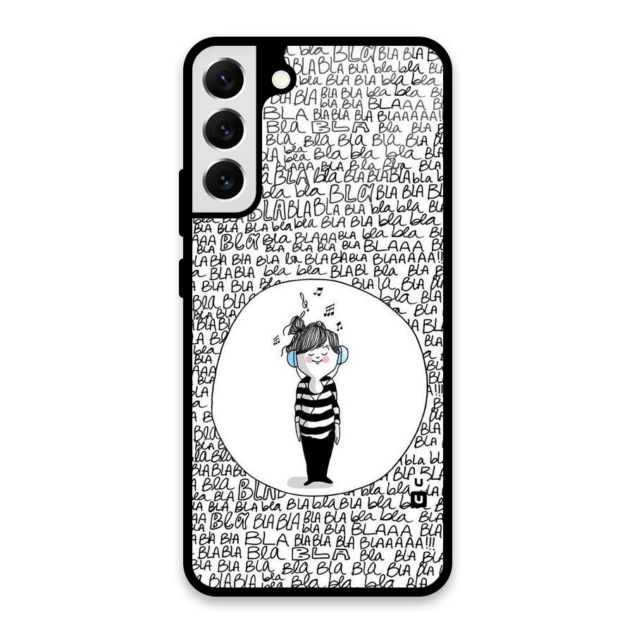 Music And Bla Bla Glass Back Case for Galaxy S22 Plus 5G