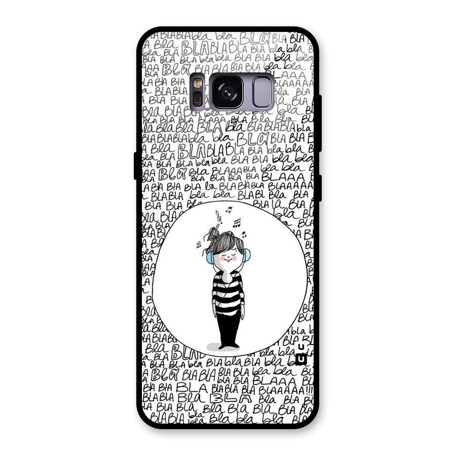 Music And Bla Bla Glass Back Case for Galaxy S8
