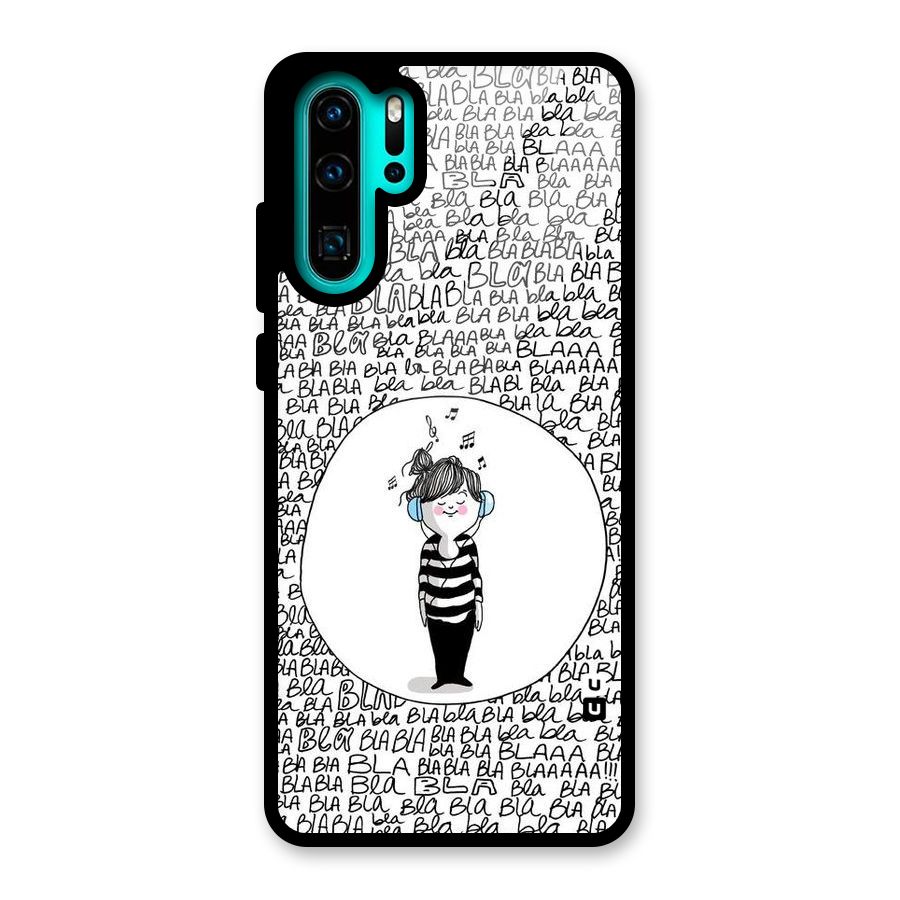 Music And Bla Bla Glass Back Case for Huawei P30 Pro