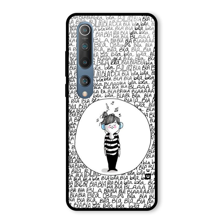 Music And Bla Bla Glass Back Case for Mi 10