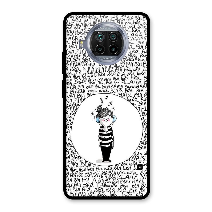 Music And Bla Bla Glass Back Case for Mi 10i