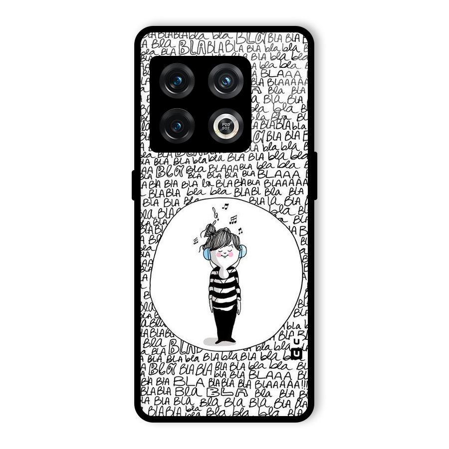 Music And Bla Bla Glass Back Case for OnePlus 10 Pro 5G