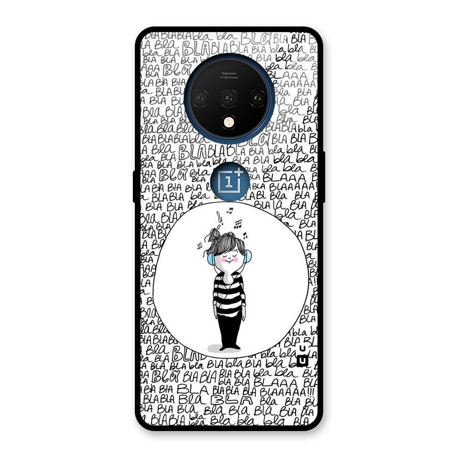 Music And Bla Bla Glass Back Case for OnePlus 7T