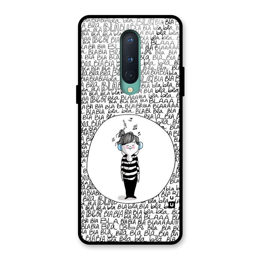 Music And Bla Bla Glass Back Case for OnePlus 8