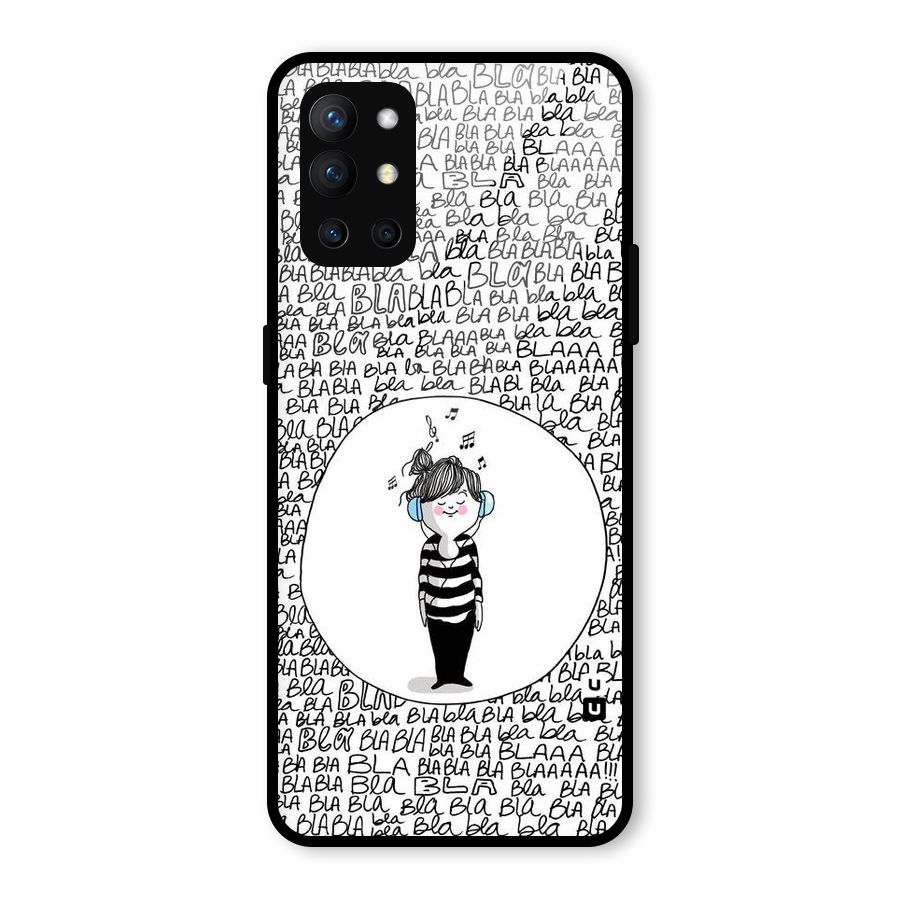 Music And Bla Bla Glass Back Case for OnePlus 9R