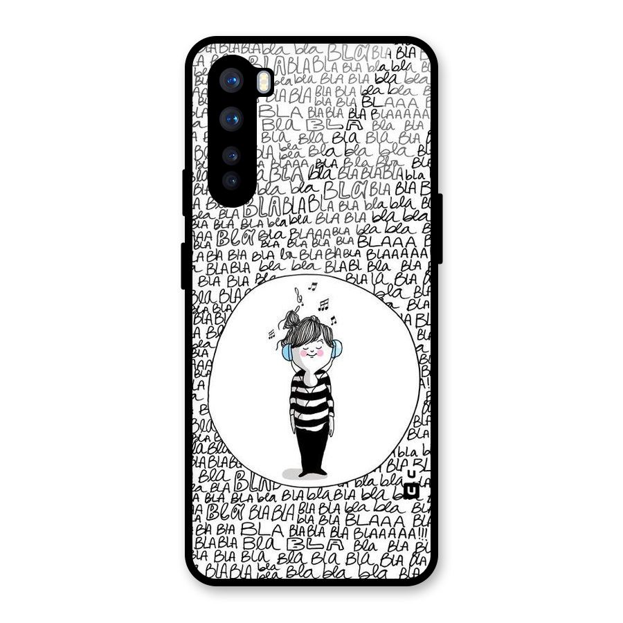 Music And Bla Bla Glass Back Case for OnePlus Nord