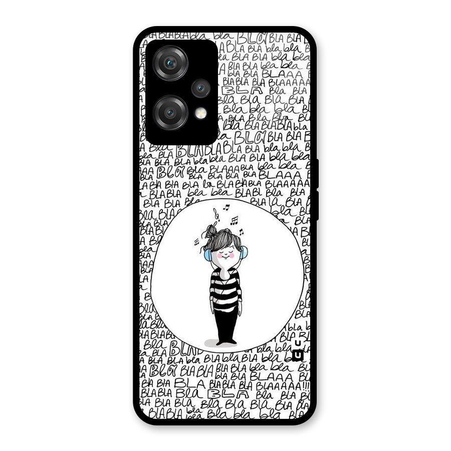 Music And Bla Bla Glass Back Case for OnePlus Nord CE 2 Lite 5G