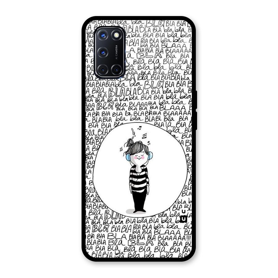 Music And Bla Bla Glass Back Case for Oppo A52