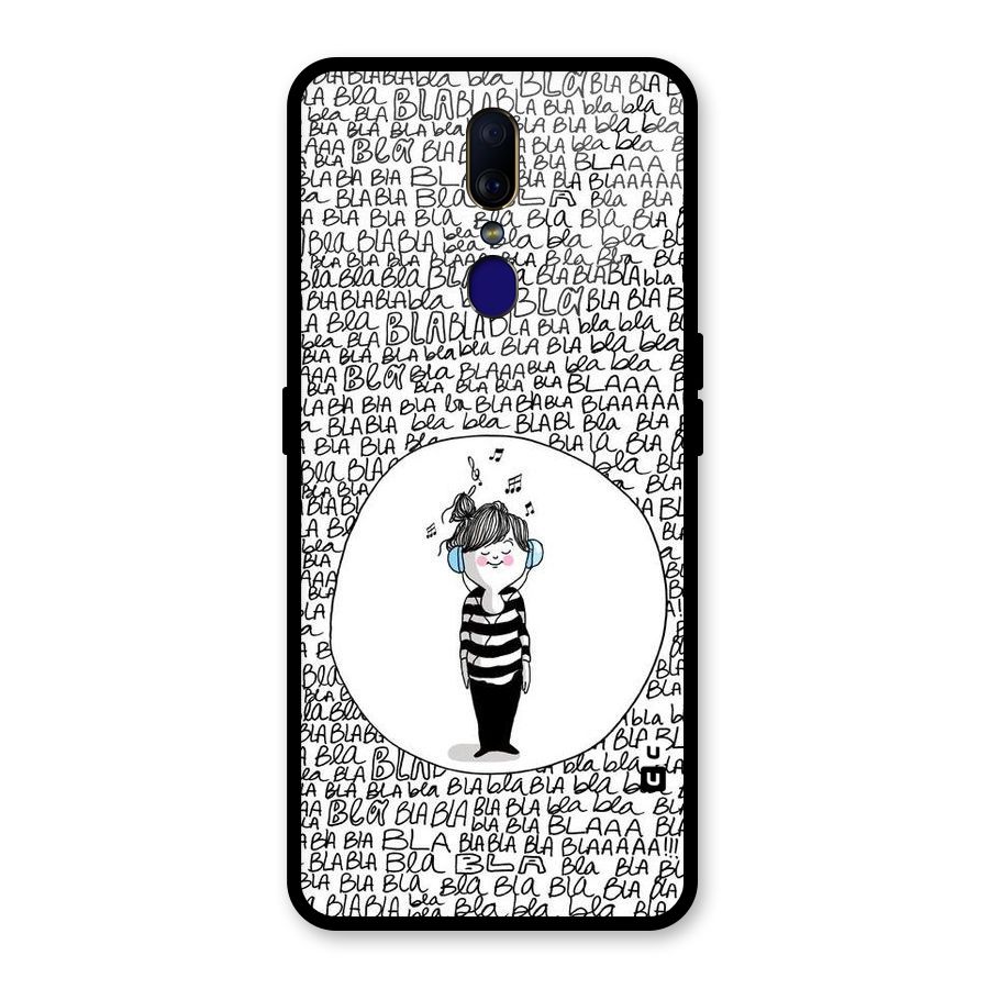 Music And Bla Bla Glass Back Case for Oppo F11