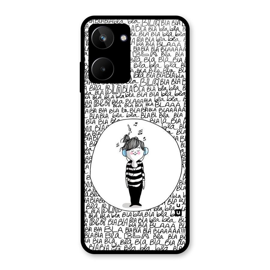 Music And Bla Bla Glass Back Case for Realme 10