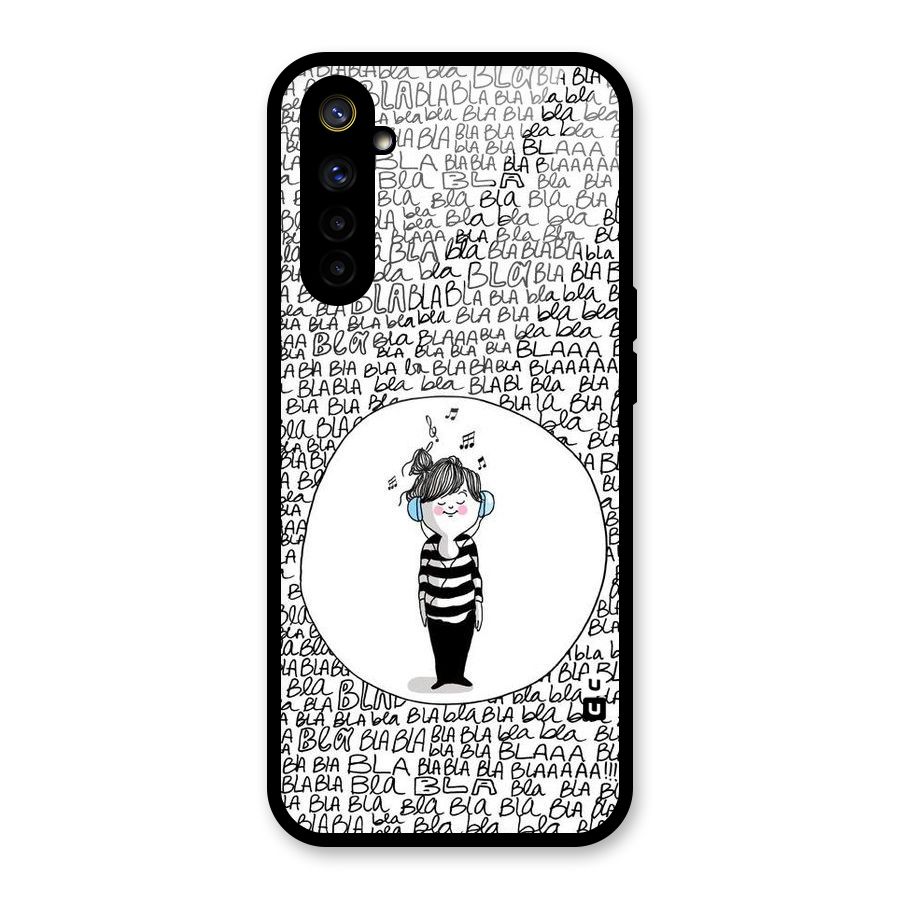 Music And Bla Bla Glass Back Case for Realme 6