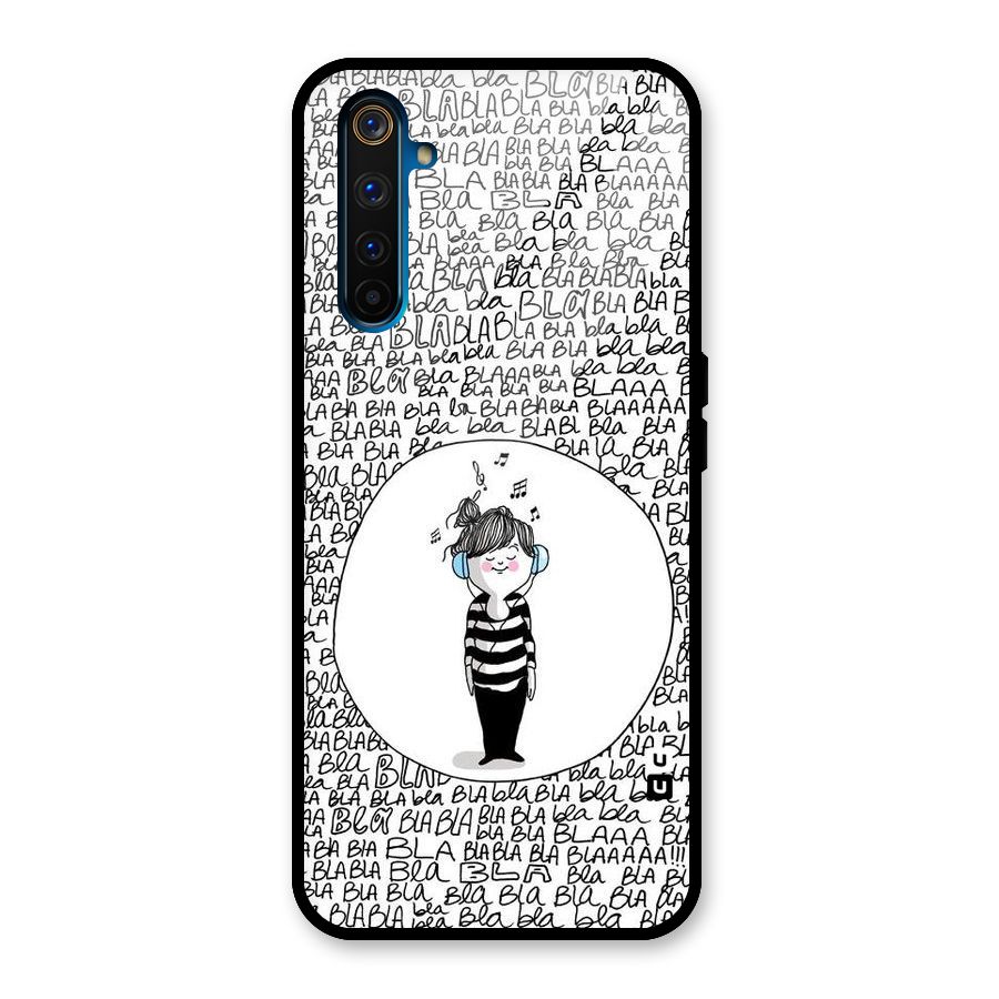 Music And Bla Bla Glass Back Case for Realme 6 Pro