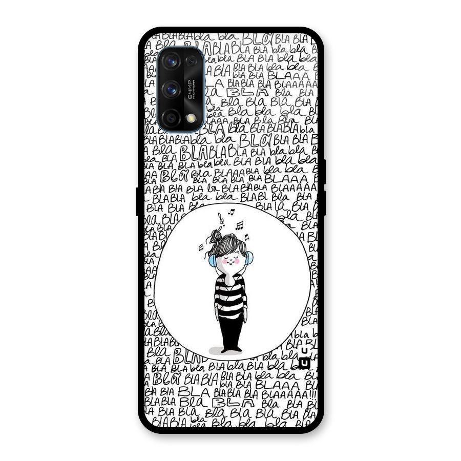 Music And Bla Bla Glass Back Case for Realme 7 Pro