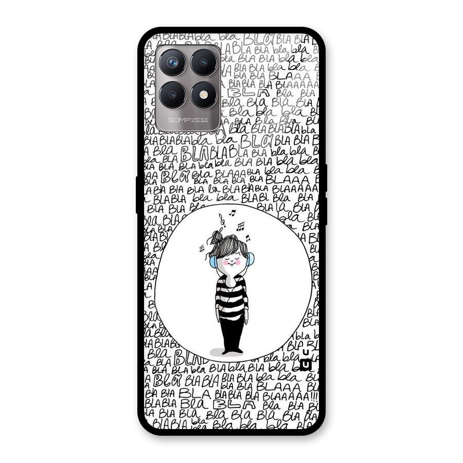 Music And Bla Bla Glass Back Case for Realme 8i