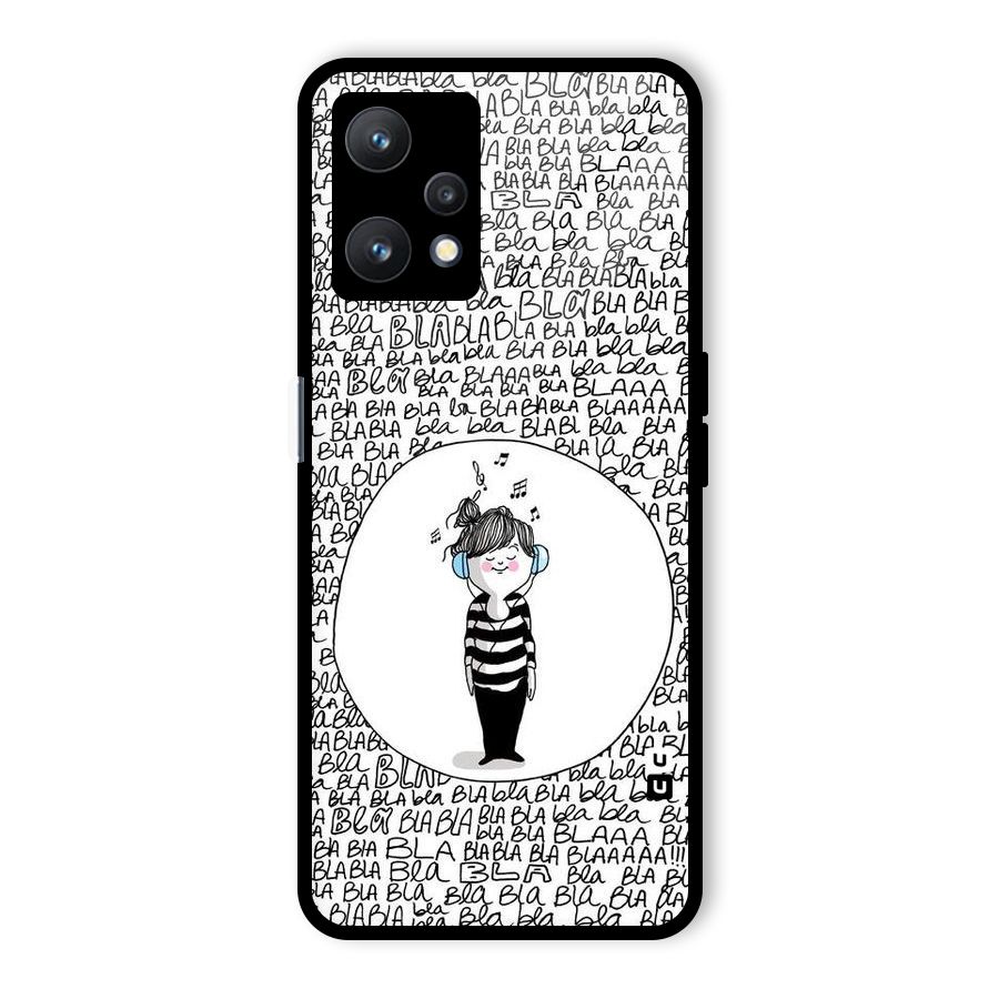 Music And Bla Bla Glass Back Case for Realme 9 Pro 5G