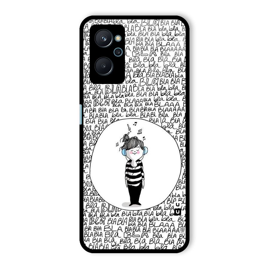 Music And Bla Bla Glass Back Case for Realme 9i