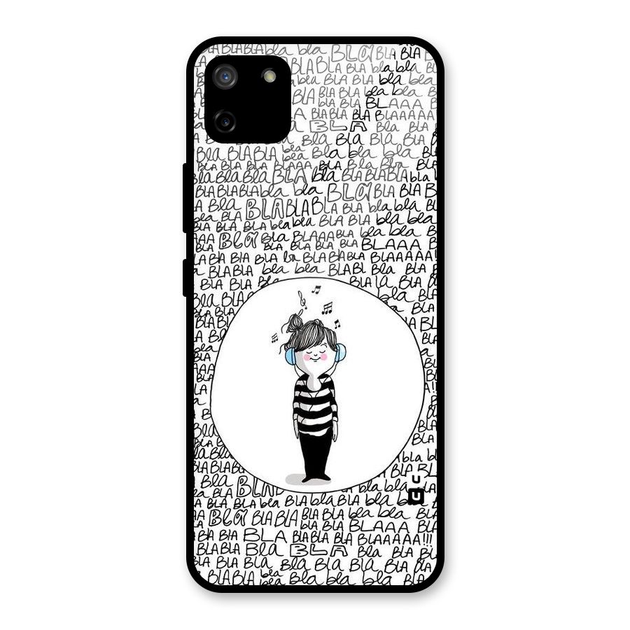 Music And Bla Bla Glass Back Case for Realme C11
