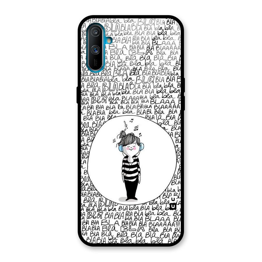 Music And Bla Bla Glass Back Case for Realme C3