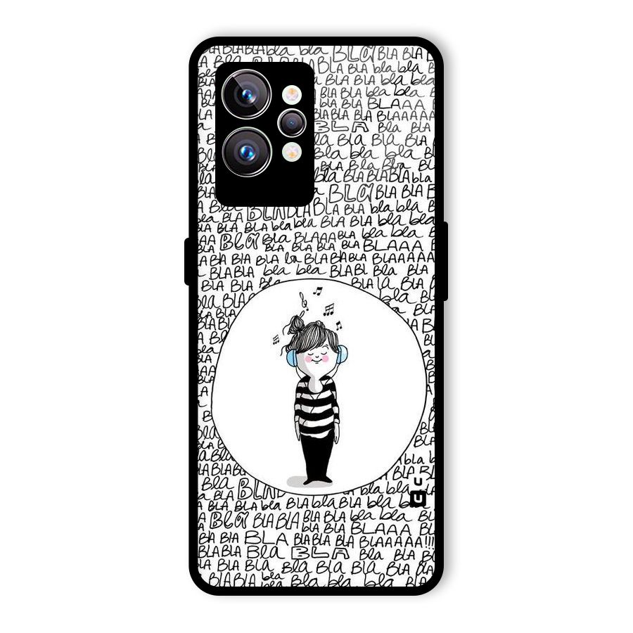 Music And Bla Bla Glass Back Case for Realme GT2 Pro