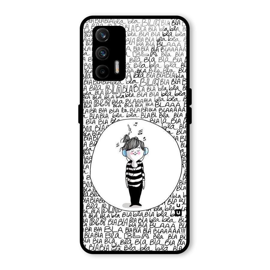 Music And Bla Bla Glass Back Case for Realme GT 5G
