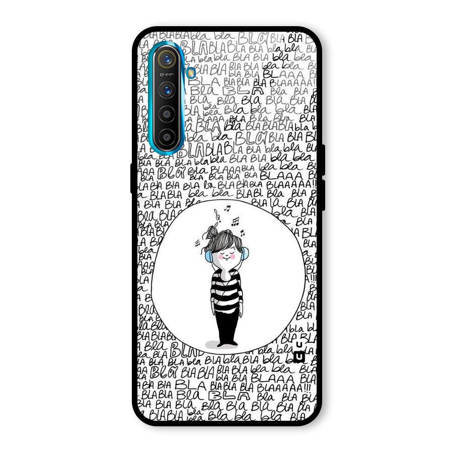 Music And Bla Bla Glass Back Case for Realme X2