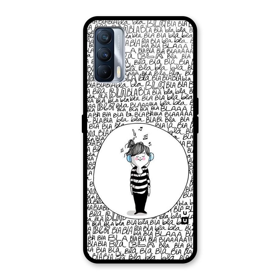 Music And Bla Bla Glass Back Case for Realme X7