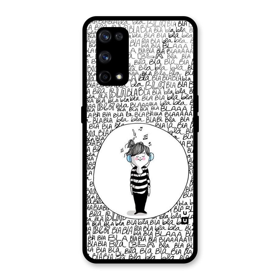 Music And Bla Bla Glass Back Case for Realme X7 Pro