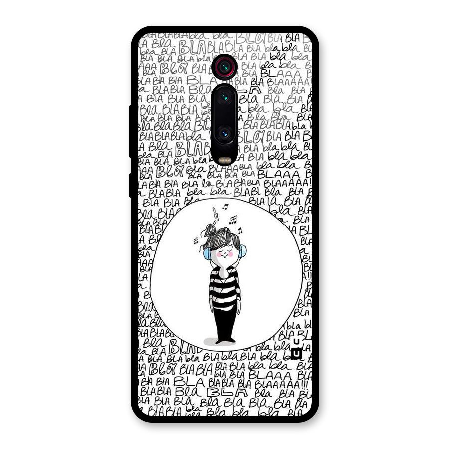 Music And Bla Bla Glass Back Case for Redmi K20