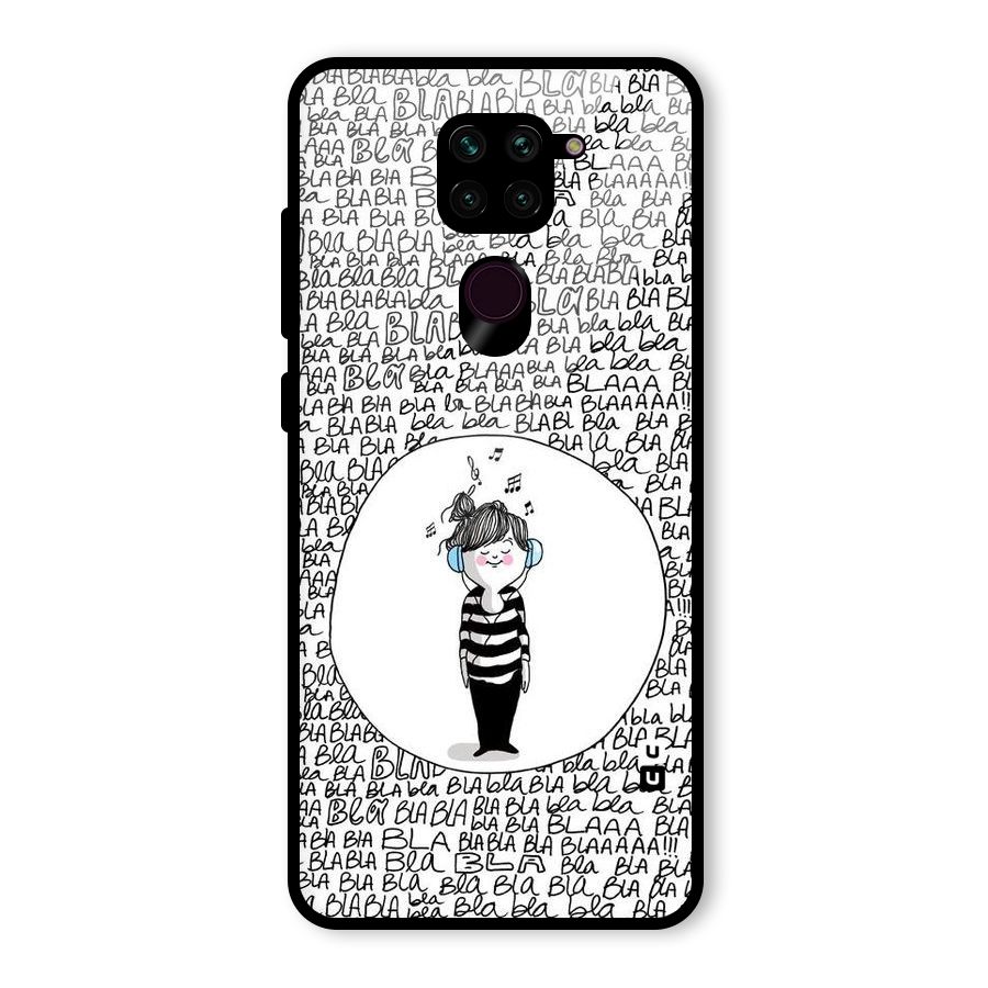 Music And Bla Bla Glass Back Case for Redmi Note 9