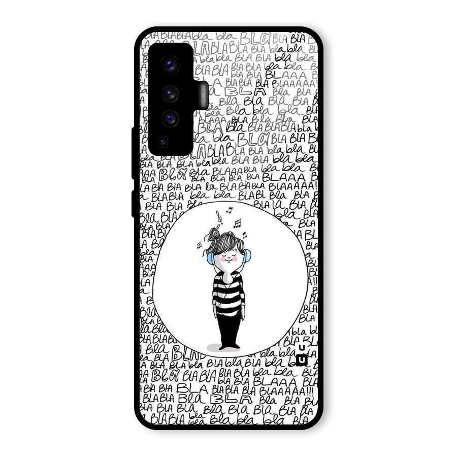 Music And Bla Bla Glass Back Case for Vivo X50