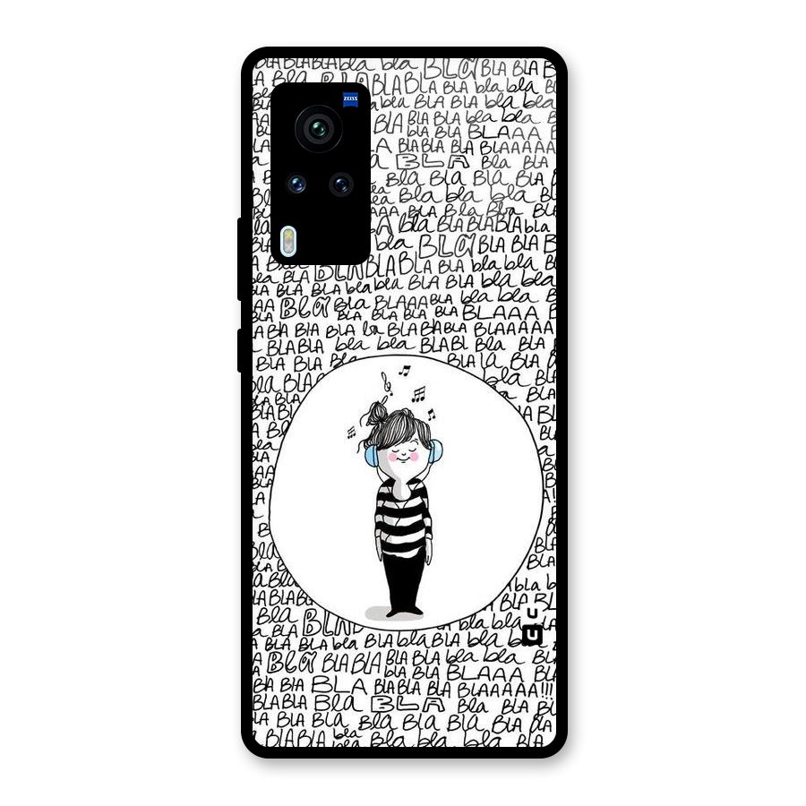 Music And Bla Bla Glass Back Case for Vivo X60 Pro
