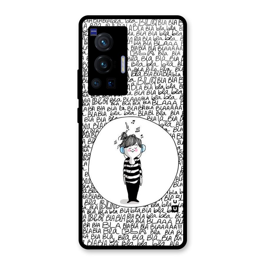 Music And Bla Bla Glass Back Case for Vivo X70 Pro