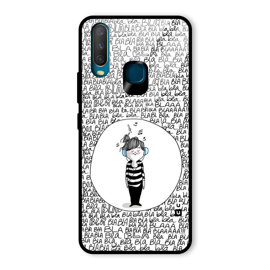 Music And Bla Bla Glass Back Case for Vivo Y15