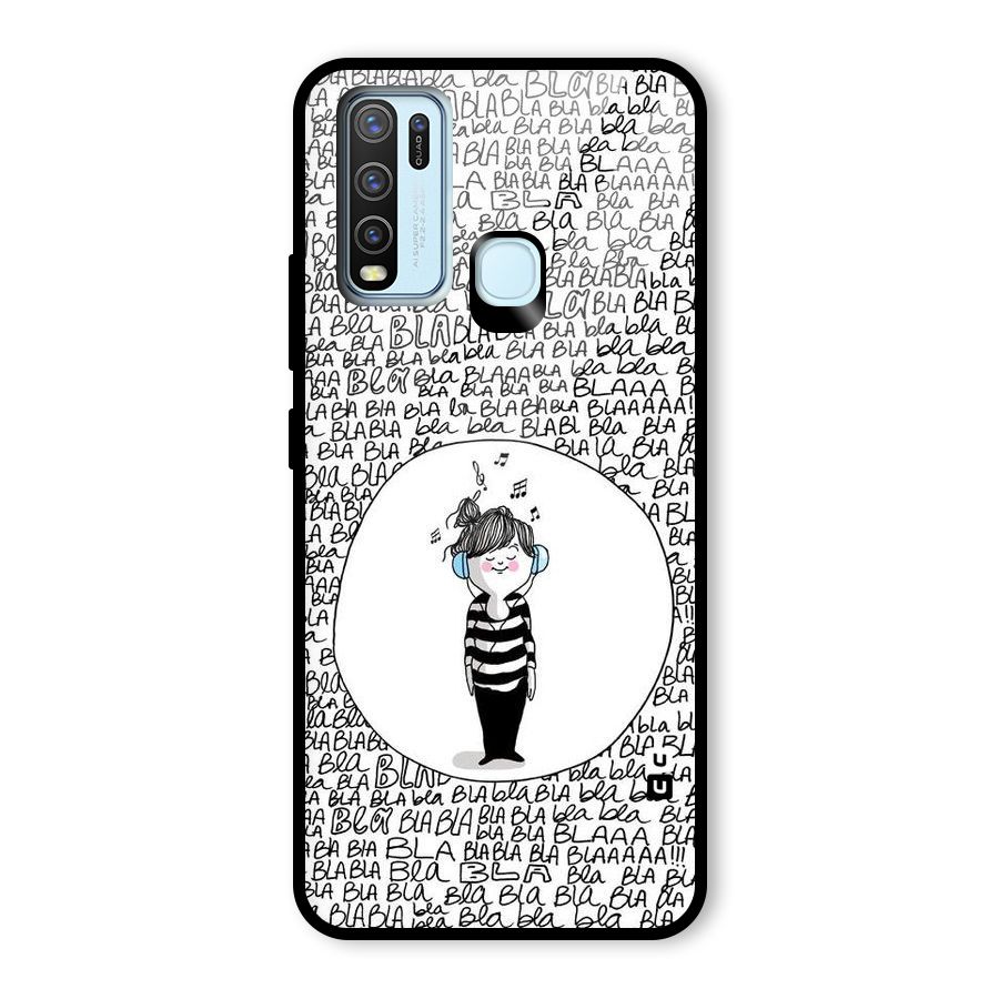 Music And Bla Bla Glass Back Case for Vivo Y50