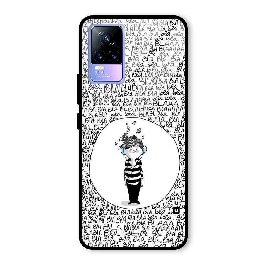 Music And Bla Bla Glass Back Case for Vivo Y73