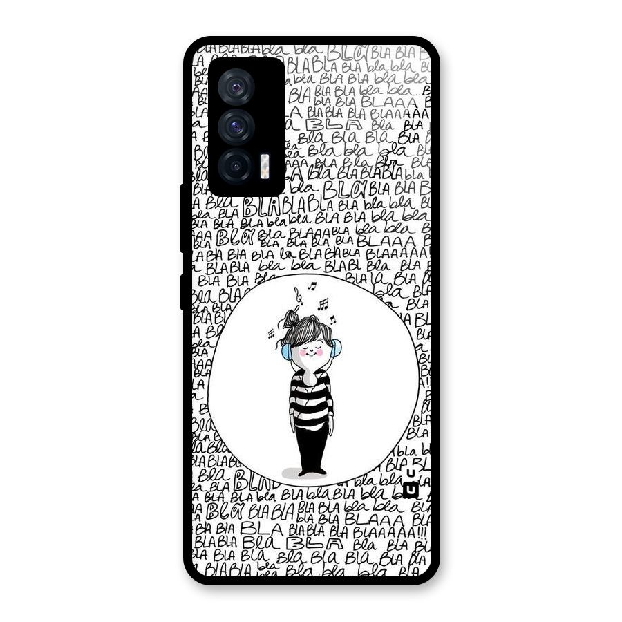 Music And Bla Bla Glass Back Case for Vivo iQOO 7 5G