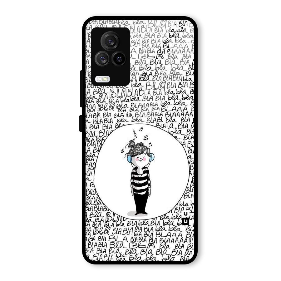 Music And Bla Bla Glass Back Case for Vivo iQOO 7 Legend 5G