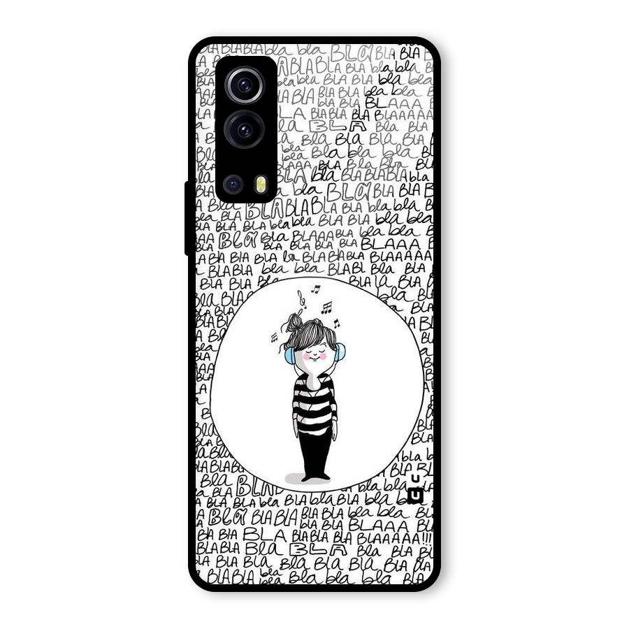 Music And Bla Bla Glass Back Case for Vivo iQOO Z3