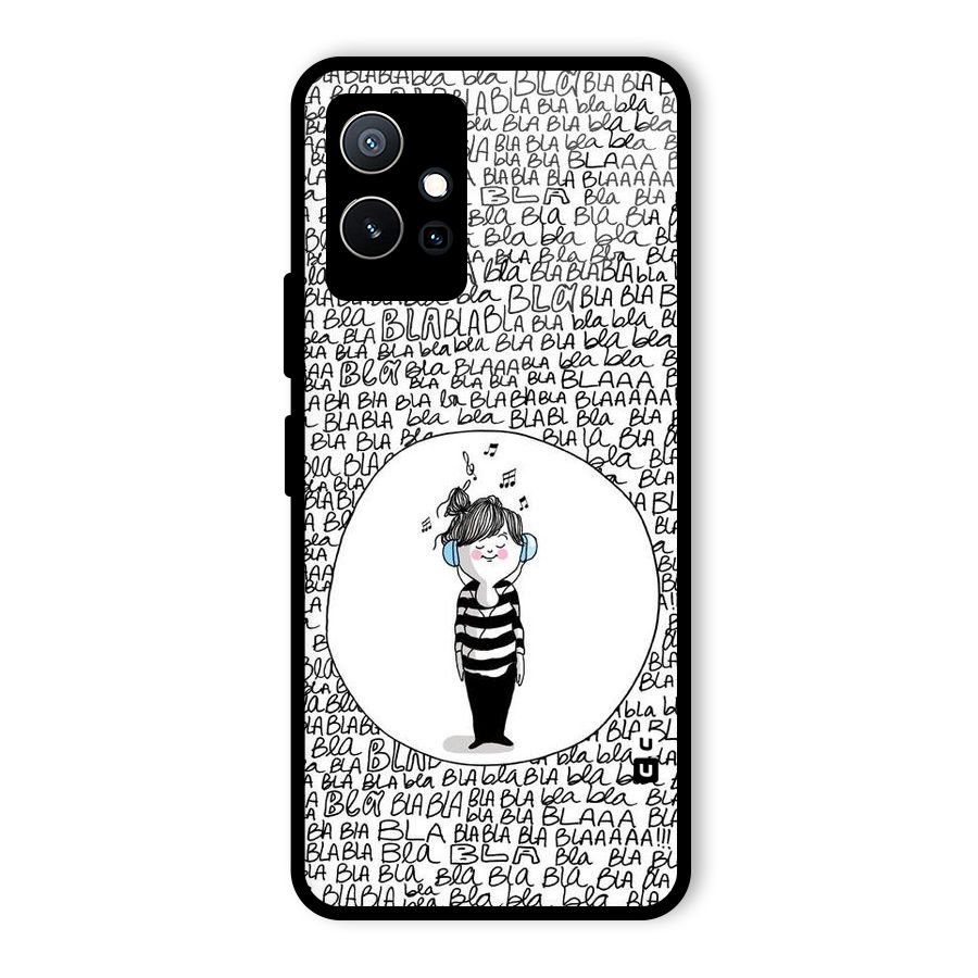 Music And Bla Bla Glass Back Case for Vivo iQOO Z6