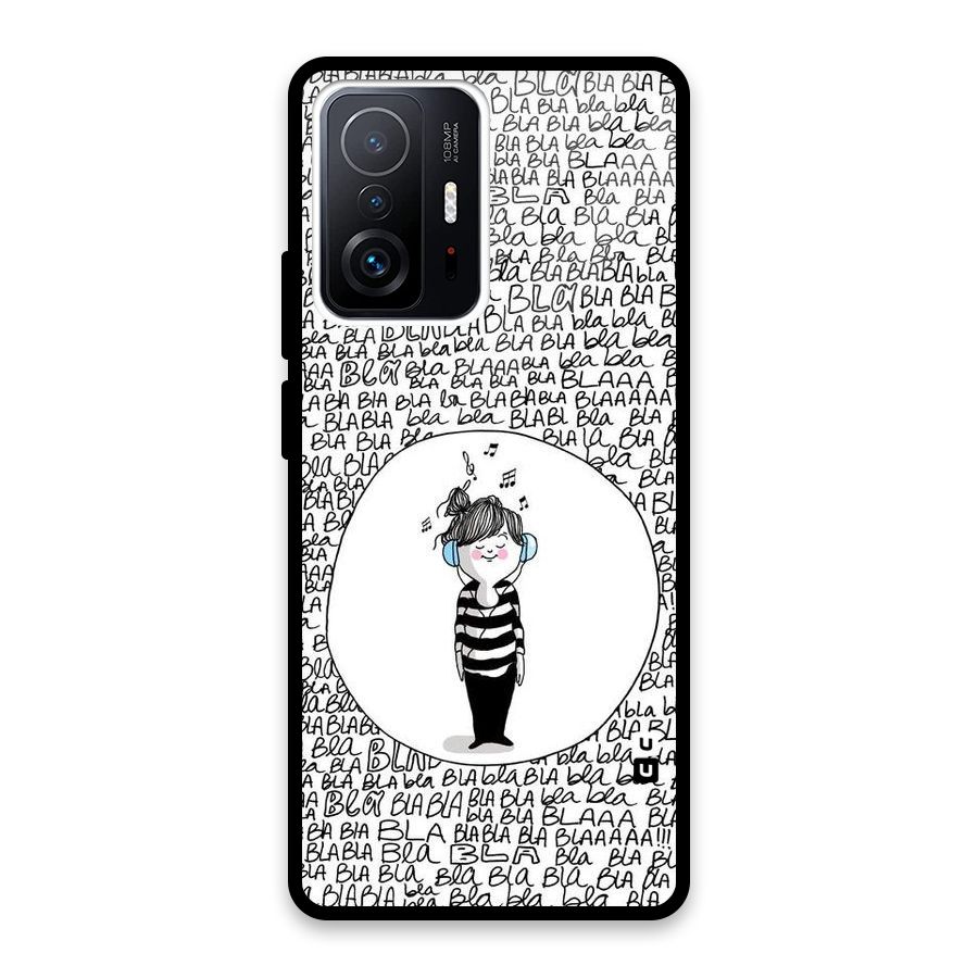 Music And Bla Bla Glass Back Case for Xiaomi 11T Pro