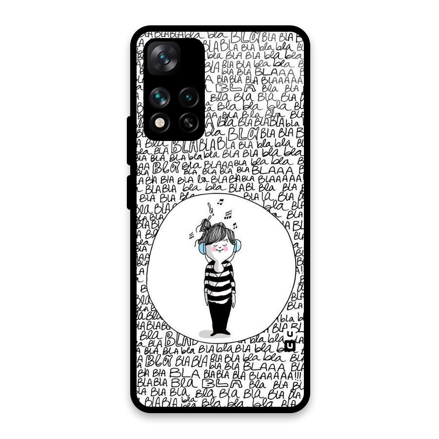 Music And Bla Bla Glass Back Case for Xiaomi 11i HyperCharge 5G